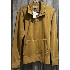 American Eagle Super Soft Sweatshirt Men Small Fleece Lined Pullover Buttons NWT